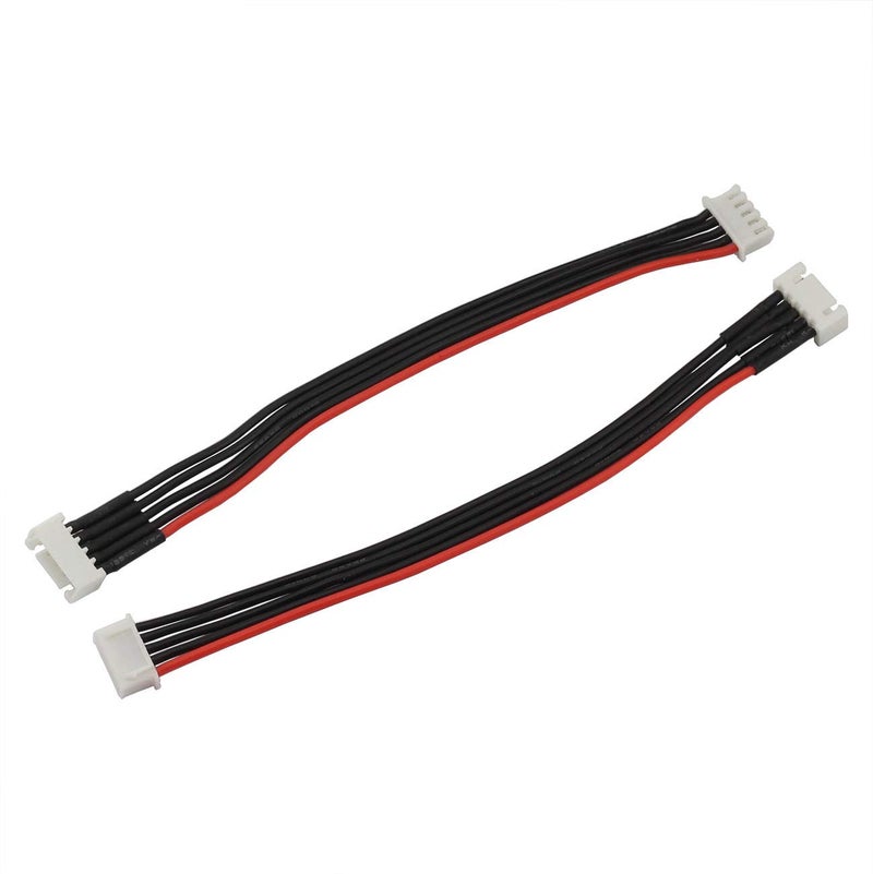 RuiLing 2pcs 15cm JST-XH 4S LiPo Balance Power Cable Connector 22AWG Extended Charging Wire Male Female Plug for RC Drone FPV Quadcopter Rechargeable Lipo Battery Charger DIY - Image 1